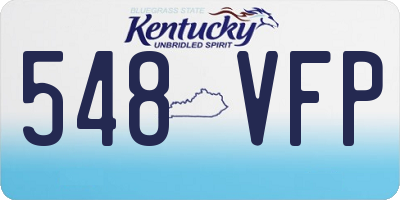 KY license plate 548VFP