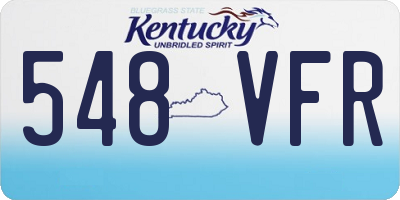 KY license plate 548VFR