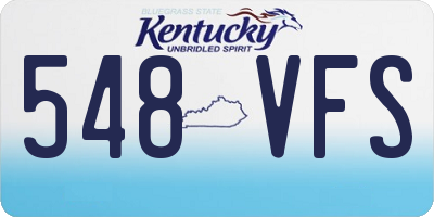 KY license plate 548VFS