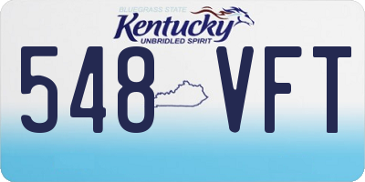 KY license plate 548VFT