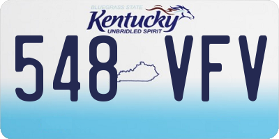 KY license plate 548VFV