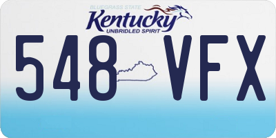 KY license plate 548VFX