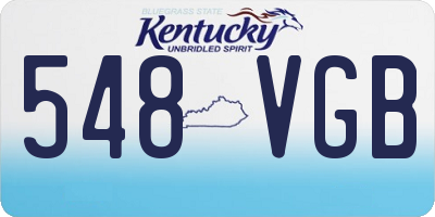 KY license plate 548VGB