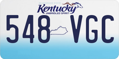 KY license plate 548VGC