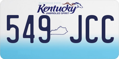 KY license plate 549JCC