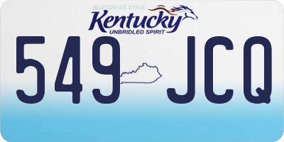KY license plate 549JCQ