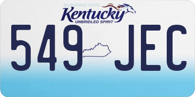KY license plate 549JEC