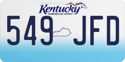 KY license plate 549JFD