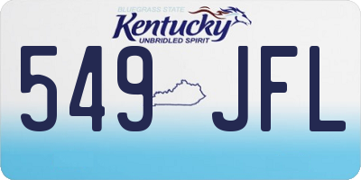 KY license plate 549JFL