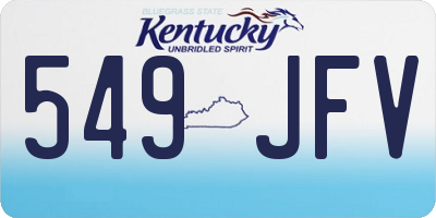 KY license plate 549JFV