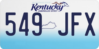 KY license plate 549JFX