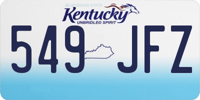 KY license plate 549JFZ