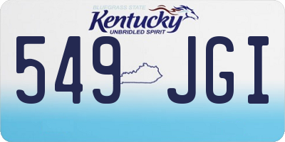 KY license plate 549JGI