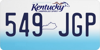 KY license plate 549JGP