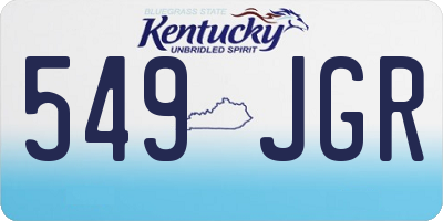 KY license plate 549JGR
