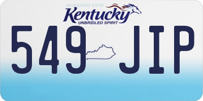 KY license plate 549JIP