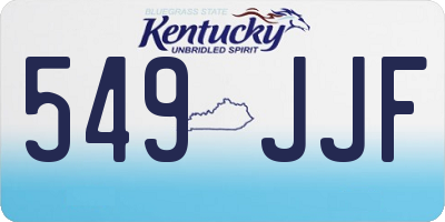 KY license plate 549JJF