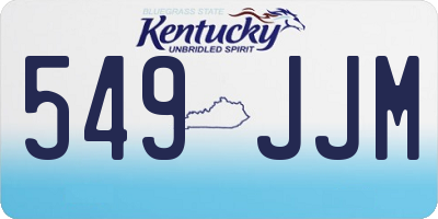 KY license plate 549JJM