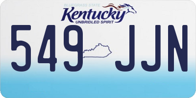 KY license plate 549JJN