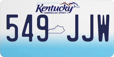KY license plate 549JJW