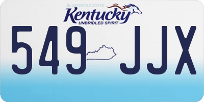 KY license plate 549JJX