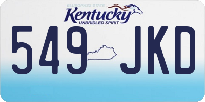 KY license plate 549JKD
