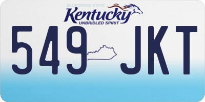KY license plate 549JKT