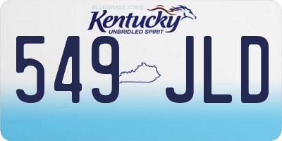 KY license plate 549JLD