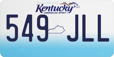 KY license plate 549JLL