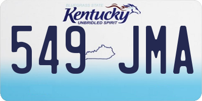 KY license plate 549JMA