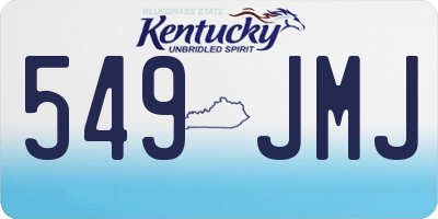 KY license plate 549JMJ