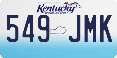 KY license plate 549JMK