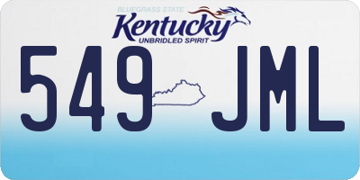 KY license plate 549JML