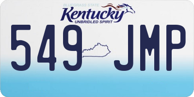 KY license plate 549JMP