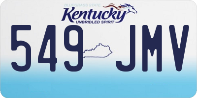 KY license plate 549JMV