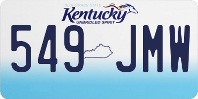 KY license plate 549JMW