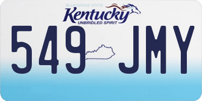 KY license plate 549JMY