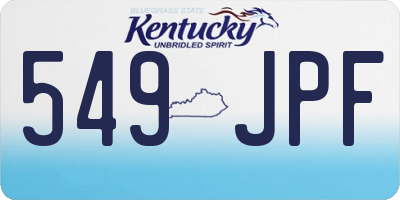 KY license plate 549JPF