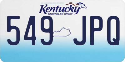 KY license plate 549JPQ