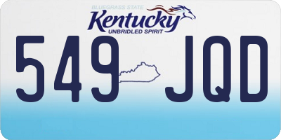 KY license plate 549JQD