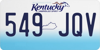 KY license plate 549JQV