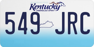 KY license plate 549JRC