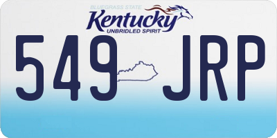 KY license plate 549JRP