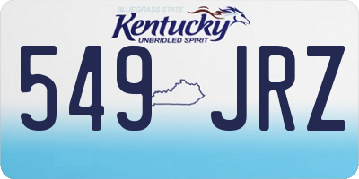 KY license plate 549JRZ