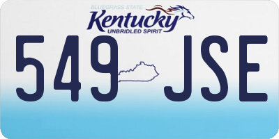 KY license plate 549JSE