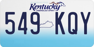 KY license plate 549KQY