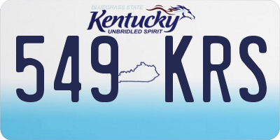 KY license plate 549KRS