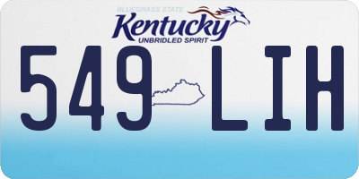 KY license plate 549LIH