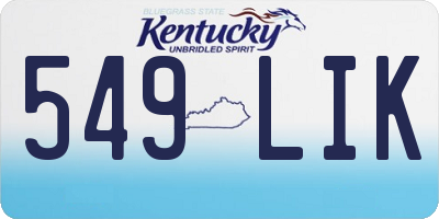 KY license plate 549LIK