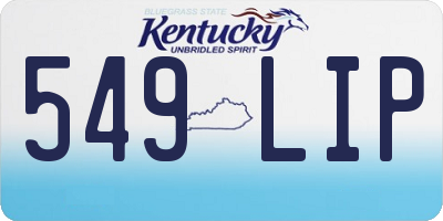 KY license plate 549LIP